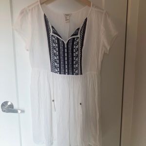 White float mini dress